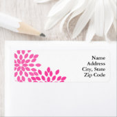 ホットピンクモダン花柄 ラベル (インサイチュ)