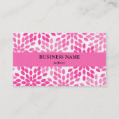 ホットピンクモダン花柄 名刺 (裏面)
