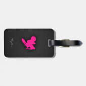 ホットピンクモトクロス、ダートバイク ラゲッジタグ (裏面横)