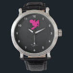 ホットピンクモトクロス、ダートバイク 腕時計<br><div class="desc">クール、ホッお洒落トピンクのモトクロス、黒と濃いグレーの質感の背景にバイクのレーシングシルエット。オフ素晴らしロードバイクのレーサーやダートバイクのファンへのギフト！名前または文字を追加してカスタマイズするこのアイテムで使用されているイメージはライセンスを受け、©グラフィックスFactory.com</div>