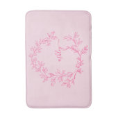 ホットピンクモノグラムガールズドルムルーム バスマット (正面縦)