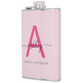 ホットピンクモノグラムガールズバチェロレッテフラスコ フラスク (左)