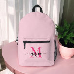 ホットピンクモノグラムガールズ新学期 プリントバックパック<br><div class="desc">ホットピンクのモノグラム女の子のスタイルプリントされたバックパックで新学期で学校の年を開始！この目を引くバックパックはホットピンク鮮やかのデザインを備えパーソナライズされたて、あなたのモノグラムとトレンディーの外観ユニークを提供する。本、供給運品、日常の必需品に最適で、ファッションと機能の両方を提供。耐久性の高い建築と調節可能なストラップを使用して、心地よいと長寿のために構築されている。このシックはっきりしたなリュックサックで最初の日の印象をパーソナライズされた作れ！</div>