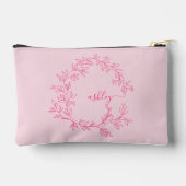 ホットピンクモノグラム名少女の脚本 アクセサリーポーチ (裏面)