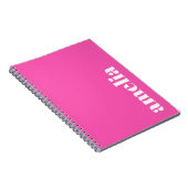 ホットピンクモノグラム ノートブック (右側)