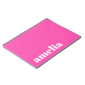 ホットピンクモノグラム ノートブック (左側)