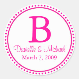 ホットピンクモノグラム ラウンドシール
