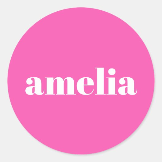 ホットピンクモノグラム ラウンドシール (正面)