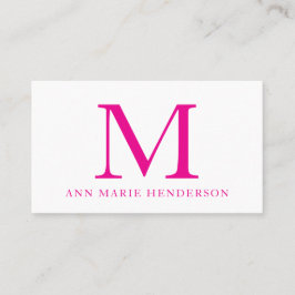ホットピンクモノグラム 名刺