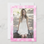 ホットピンクライトフォトサプライズSweet 16 招待状 (裏面)