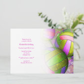 ホットピンクライム女子バレーボールパーティー 招待状 (スタンド正面)