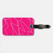 ホットピンクラインアート ラゲッジタグ (裏面横)