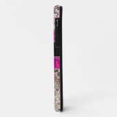 ホットピンクライン石グリッターきらきら光るダイヤモンドシークイン Case-Mate iPhoneケース (裏面/左)