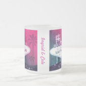 ホットピンクラスベガス結婚の形見 フロストグラスマグカップ (中央)