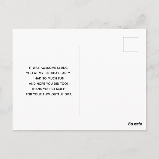 ホットピンクリップグラマラスイラストレーションありがとう ポストカード (裏面)