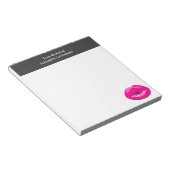 ホットピンクリップグラマラスイラストレーション ノートパッド (アングル)