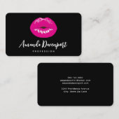 ホットピンクリップグラマラスイラストレーション 名刺 (正面/裏面)