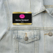 ホットピンクリップグラマラスイラストレーション 名札 (インサイチュ)