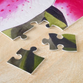 ホットピンクリリテネリフェポップ・アートのアート水彩花 ジグソーパズル (側面)