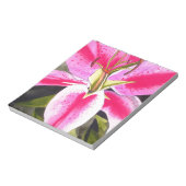ホットピンクリリテネリフェポップ・アートのアート水彩花 ノートパッド (回転)