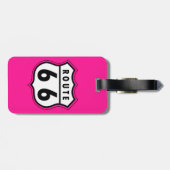 ホットピンクルート66道路標識 ラゲッジタグ (裏面横)