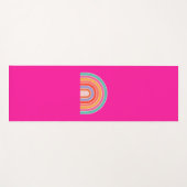 ホットピンクレインボーハッ名門私立校風のプカラフルレインボー ヨガマット (正面(横))