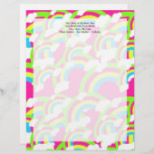 ホットピンクレインボーパターン レターヘッド (正面/裏面)