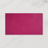 ホットピンクレザー背景 名刺 (裏面)