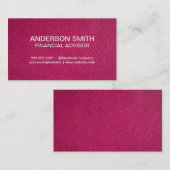 ホットピンクレザー背景 名刺 (正面/裏面)