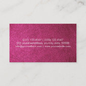 ホットピンクレザー 名刺 (裏面)