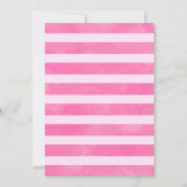 ホットピンクレッスフラミンゴフラミンゴ1歳の誕生日 招待状 (裏面)