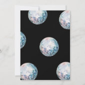 ホットピンクレッツパーティーディスコボール女性のカーボーイ誕生日 招待状 (裏面)