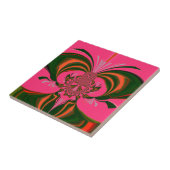 ホットピンクレッドゴールデングリーン タイル (側面)