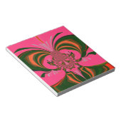 ホットピンクレッドゴールデングリーン ノートパッド (アングル)