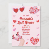 ホットピンクレッドラストロデオバチェロレッテ招待状 招待状 (正面)