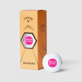 ホットピンクレディーゴルファーおもしろいゴルフパンタイポグラフィ ゴルフボール (パッケージ)