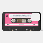 ホットピンクレトロカセットテーパーソナライズされたプケース Case-Mate iPhoneケース (裏面 (横))