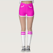 ホットピンクレトロジムショートチューブソックスレギンス レギンス (正面)