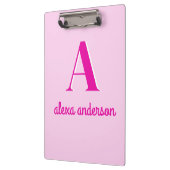 ホットピンクレトロドリーモノグラム クリップボード (左)