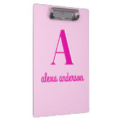 ホットピンクレトロドリーモノグラム クリップボード (右)