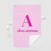 ホットピンクレトロドリーモノグラム ゴルフタオル (インサイチュ)