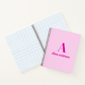 ホットピンクレトロドリーモノグラム ノートブック (内部)