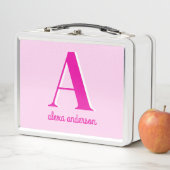 ホットピンクレトロドリーモノグラム メタルランチボックス (インサイチュ)