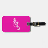 ホットピンクレトロドーリーLet's Go Party！ ラゲッジタグ (正面横)
