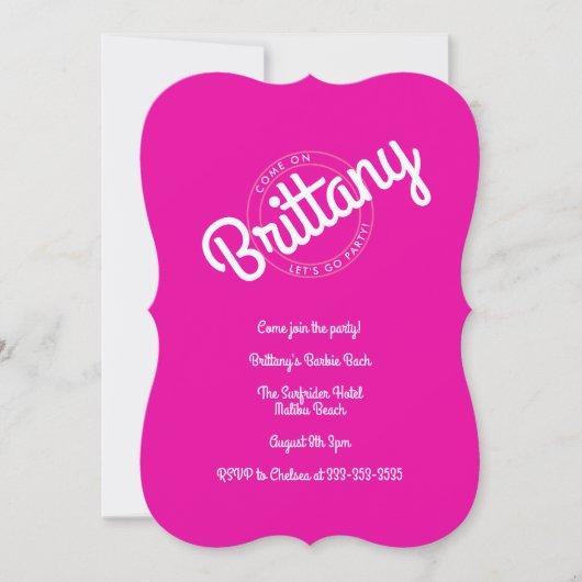 ホットピンクレトロドール行こうパーティー! (正面)