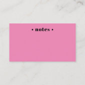 ホットピンクレトロ予約座歯科 予約カード (裏面)