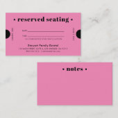 ホットピンクレトロ予約座歯科 予約カード (正面/裏面)