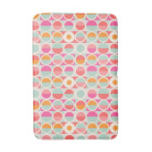 ホットピンクレトロ円パターン バスマット (正面縦)