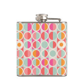 ホットピンクレトロ円パターン フラスク (裏面)