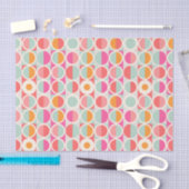 ホットピンクレトロ円パターン 薄葉紙 (クラフト)